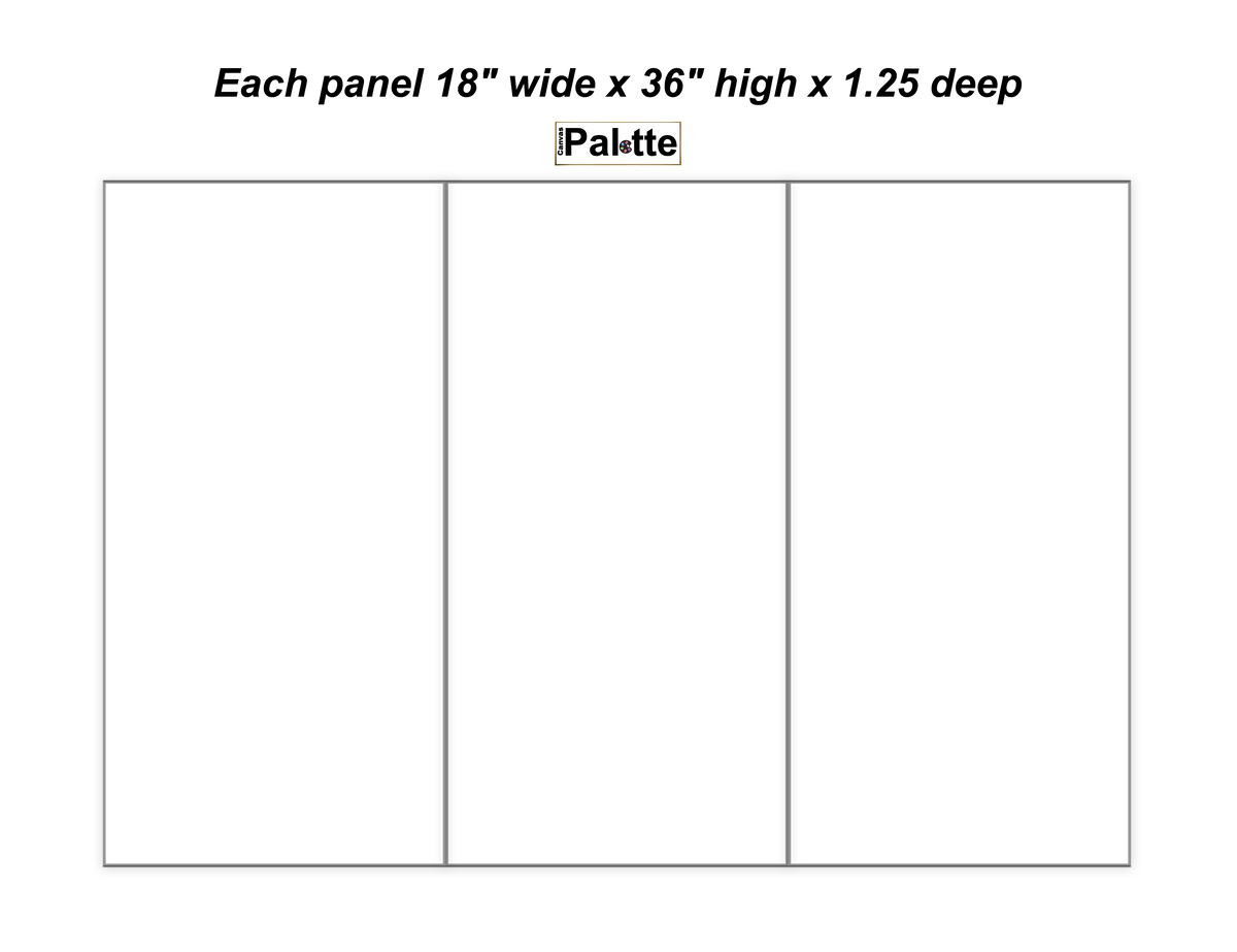 Impressions sur toile en triptyque (3 panneaux), 137 x 91 cm
