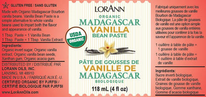 Organic Madagascar Vanilla Bean Paste - 4 oz. - 16 oz. - 1 Gallon - 5 Gallons - Ships Free Within Canada on Orders Above CAD $199