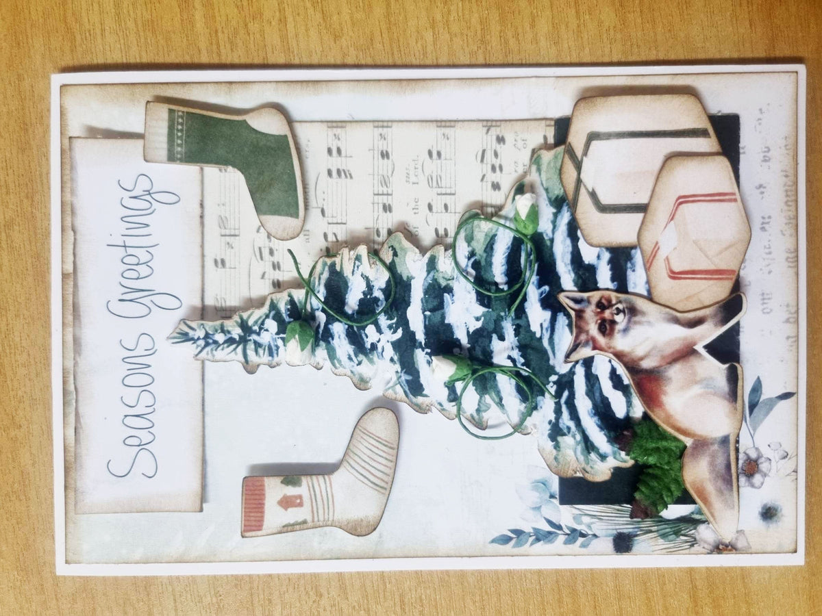 Lot de 6 cartes de Noël féériques 10x15 cm
