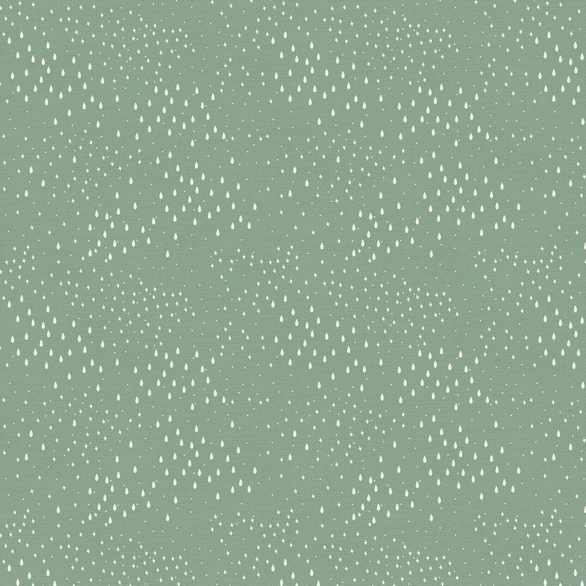 Sky Adventures Double Gauze -  Starry Rain - Sage