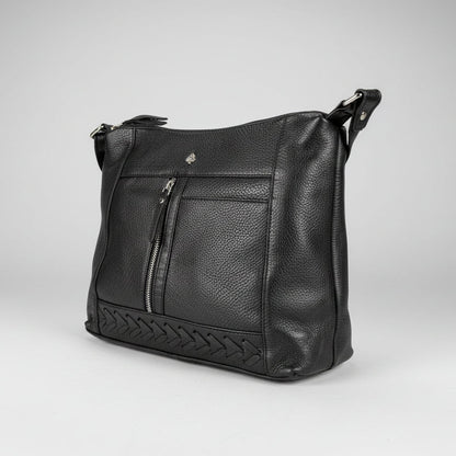 Greenwood Leather Elegant Crossbody Bag. Full-Grain Leather Shoulder Bag