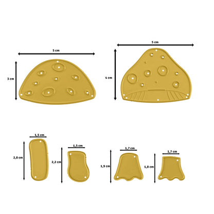 Vaessen Creative • Matrices de découpe Construire un Champignon 6 pcs