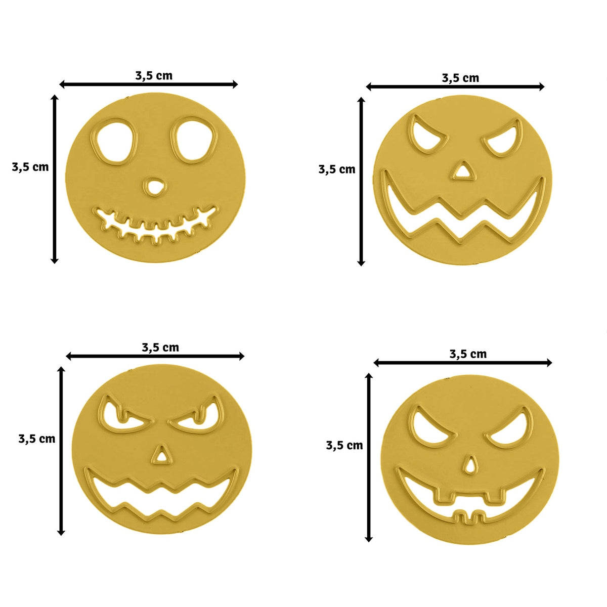 Vaessen Creative • Matrices de découpe Visages de citrouille 4 pcs