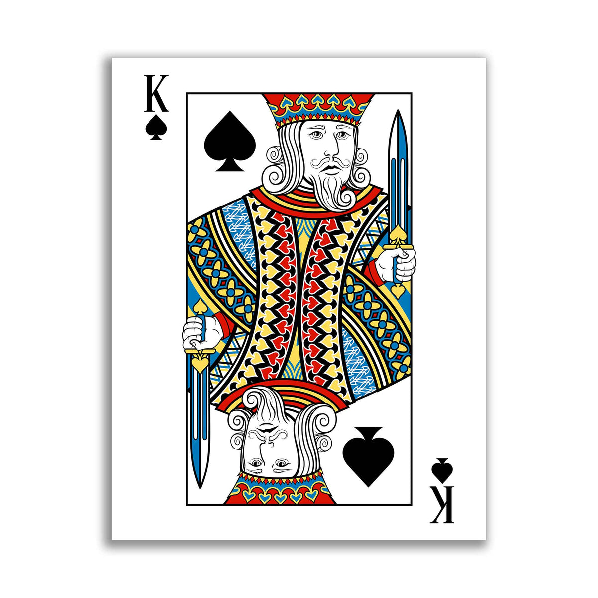 Canvas Wall At-King of Spades Canvas 35 × 47 inches 3648-045
