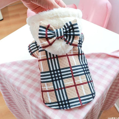 Trench-coat à carreaux pour chien Brrbrry | Vêtement d'extérieur classique pour chien
