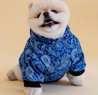 Bandana Print Dog Hoodie | Pet Hoodie