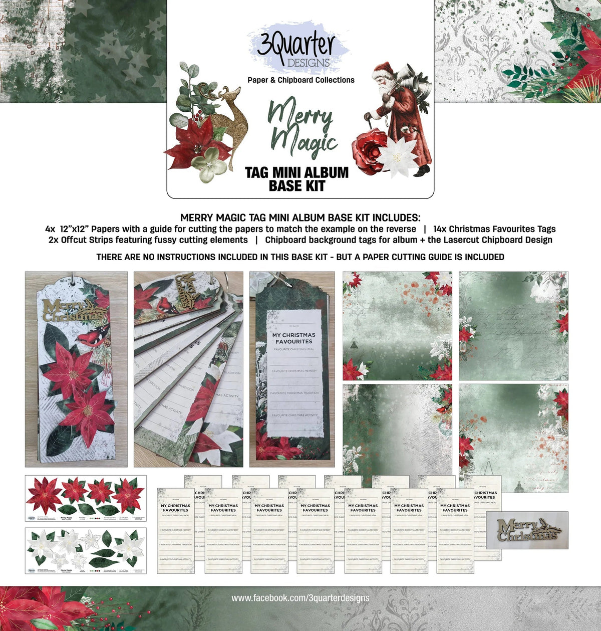 3Quarter Designs - Kit de base mini-album - Merry Magic