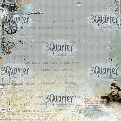 3Quarter Designs - 6" X 6" Paper Pack - Vintage Man
