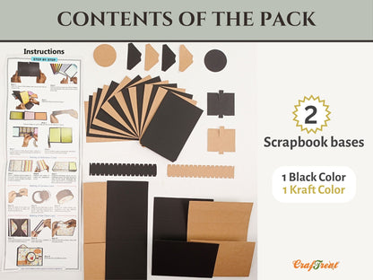 CrafTreat Scrapbook Blanks - Matchbox Camera - Black & Kraft Color