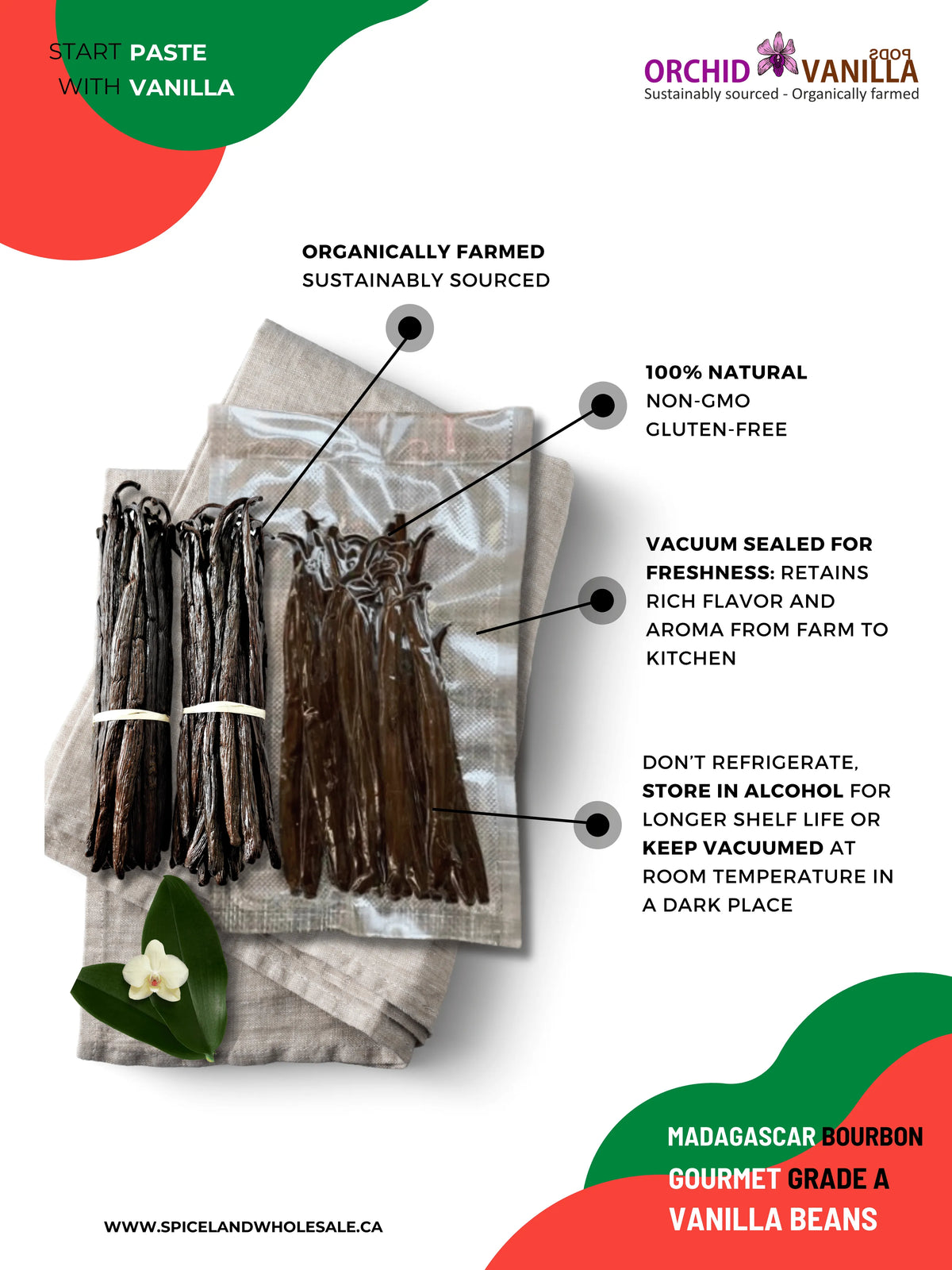 Madagascar Bourbon Vanilla Beans Gourmet Grade-A <br>For Extract And Baking<BR>By Ounce