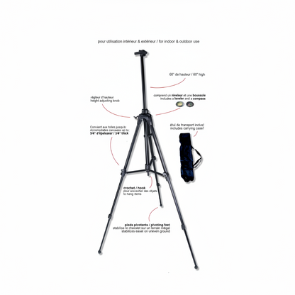 Portable Steel Field Tripod Easel + Travelling Bag
