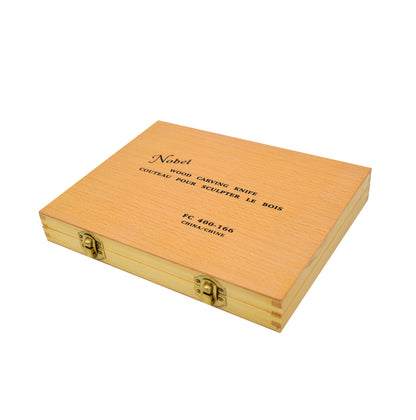 Ciseaux à sculpter Palm Grip avec coffret en bois - Lot de 6