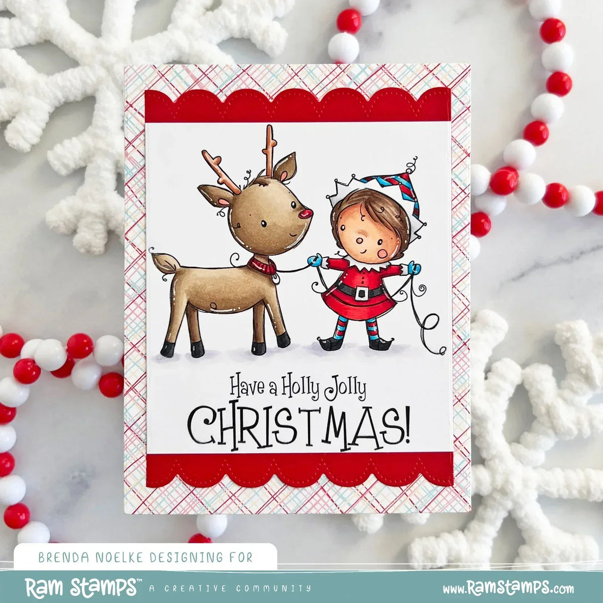 Tampon transparent lutin joyeux Holly 32664