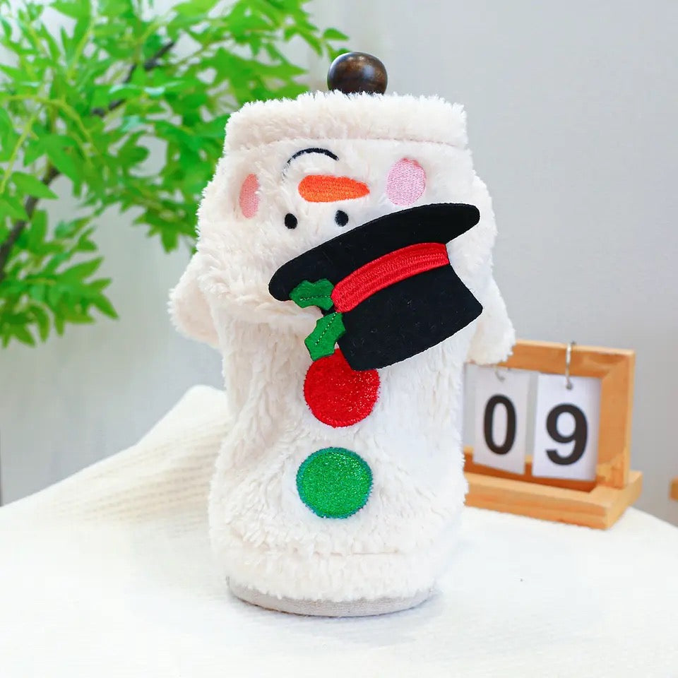 Frosty Friends Dog Hoodie Sweater | Holiday Dog Hoodie