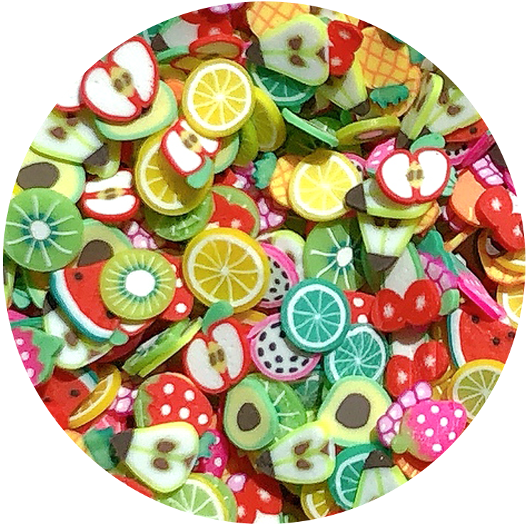 fruit fimo slices mix