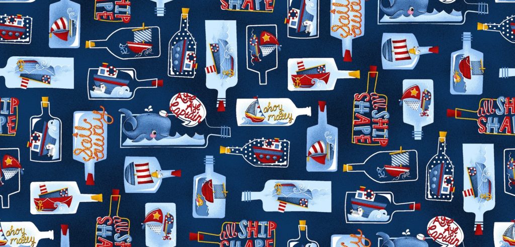 International Textiles - Whale of a Time - blue