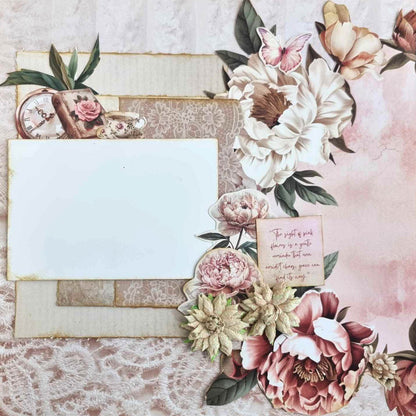 3Quarter Designs Papier et Découpes 12x12 Pivoines Épanouies