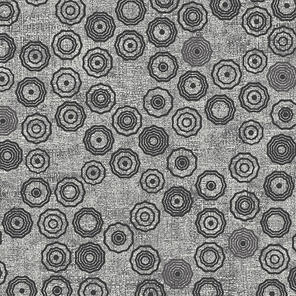 Tissu - Fond - 4512-856 Gris - Cercles
