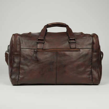 MET Premium Leather Small Duffle Bag. Urban Weekend Carry-On