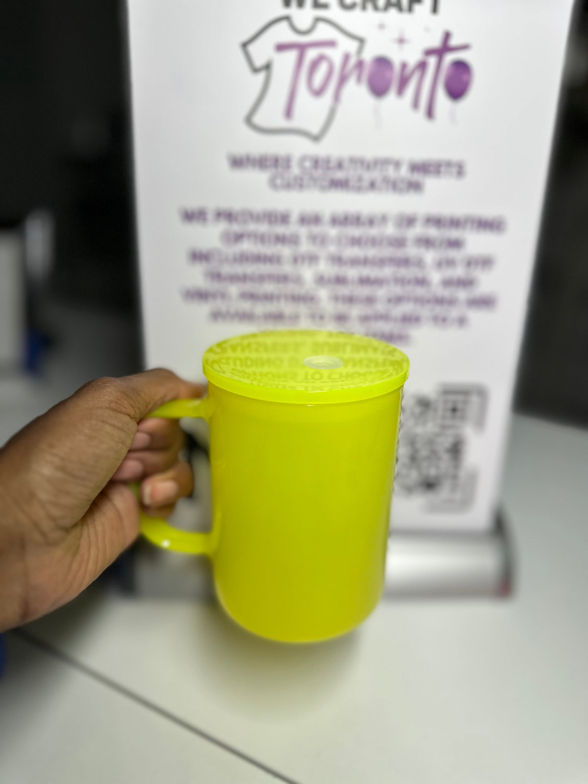 Mug en verre néon 500 ml - Mug vierge personnalisable pour sublimation et vinyle
