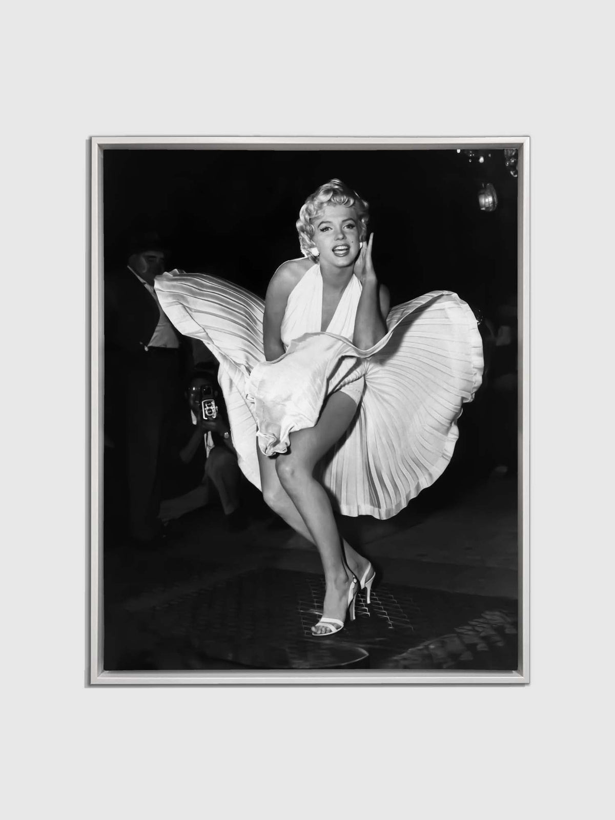 Wall Art-Iconic Scene of Marilynn in White dress- Canvas Print