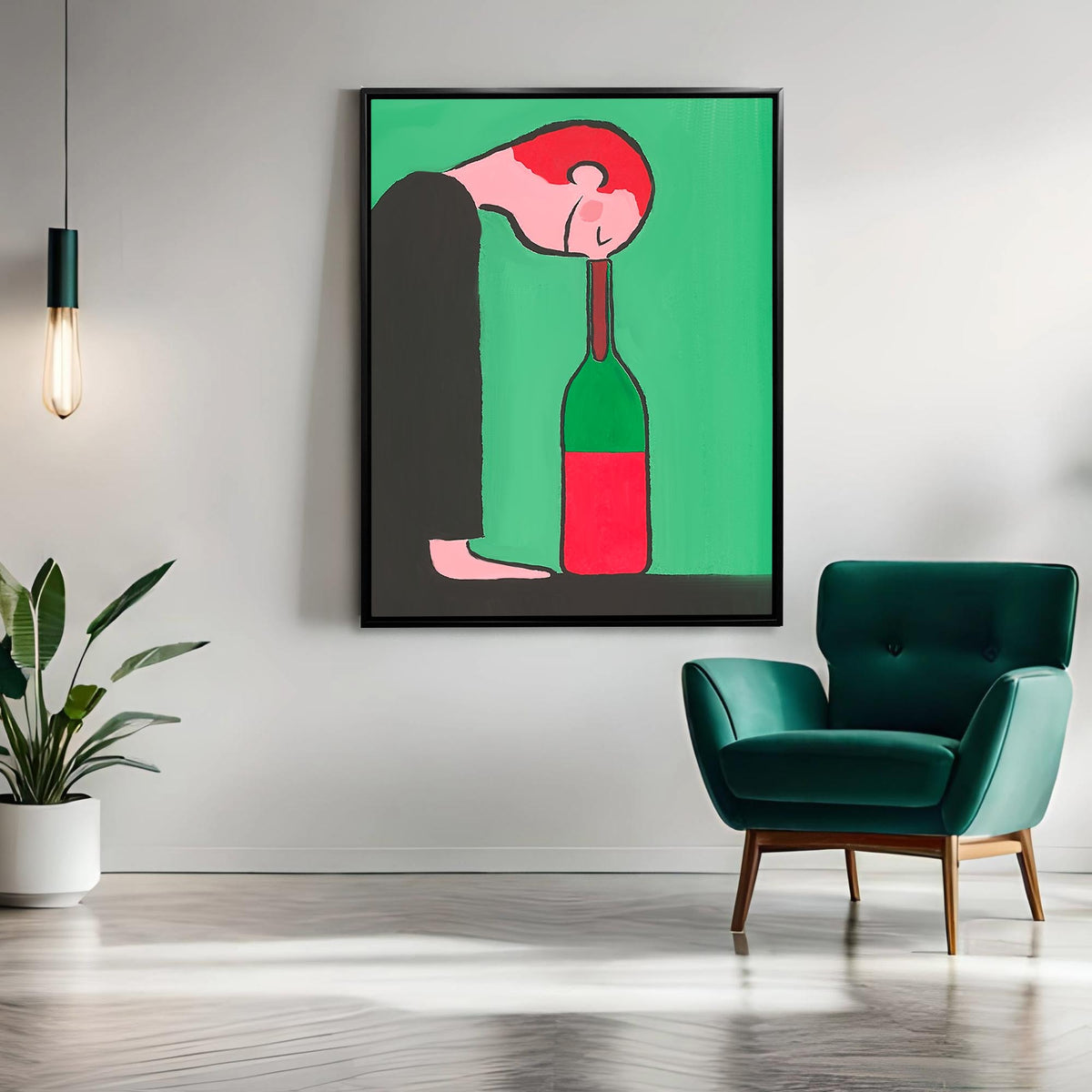 Toile murale - Plaisir du vin - Décoration murale