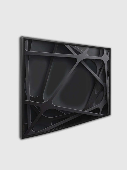 Art mural - Toile noire imprimée - Effet 3D