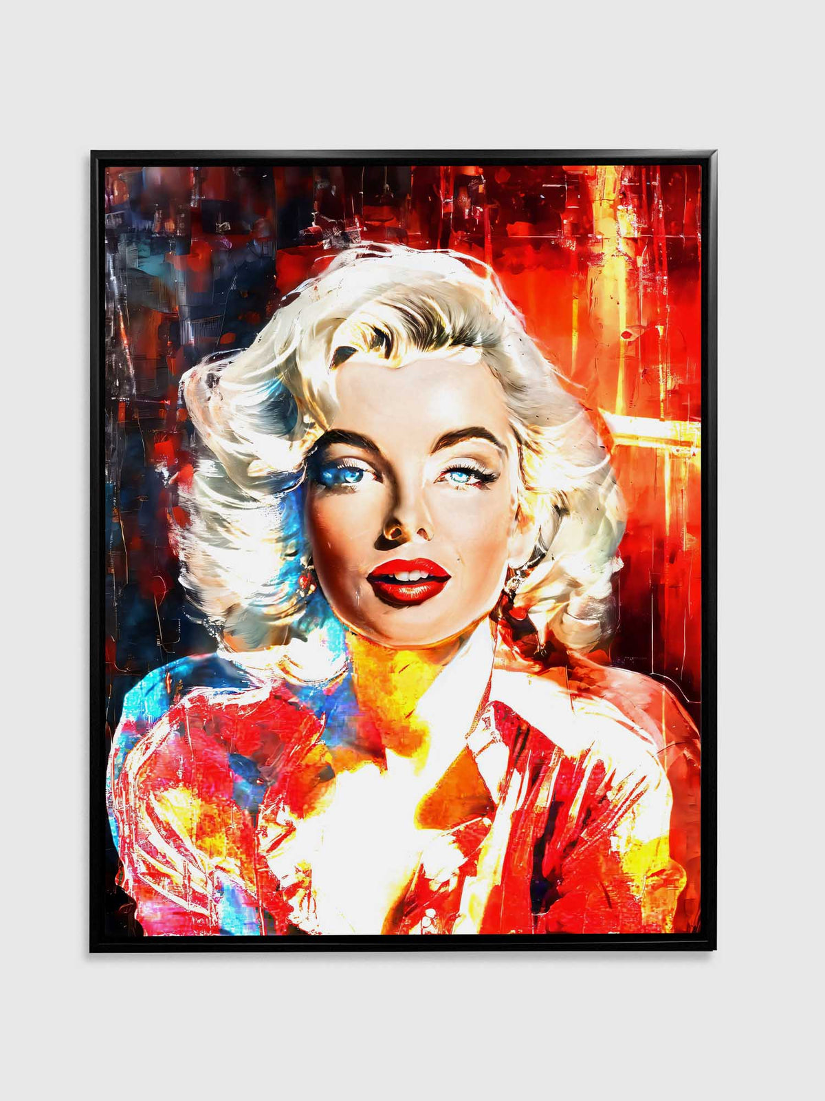 Captivating Marilyn Monroe Canvas Wall Art | Colour Portrait | 35 × 47 inches