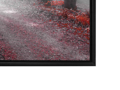 Œuvre d'art imprimée - Forêt rouge isolée - Décoration murale
