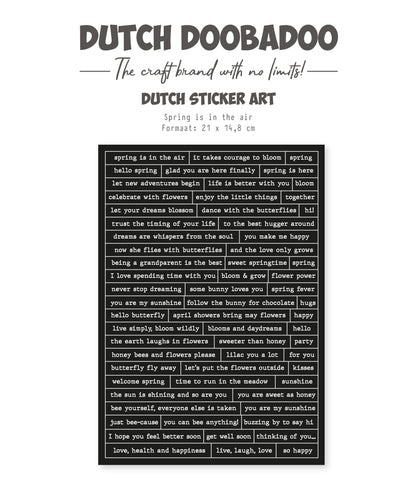 Dutch Doobadoo DDBD Dutch Sticker A5 Happy Spring 2