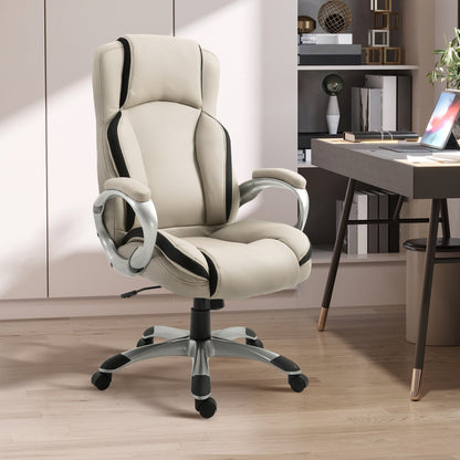 Fauteuil de bureau de direction ergonomique Fisher - Beige/Noir