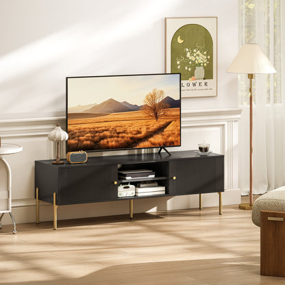 Meuble TV Harley pour téléviseurs jusqu'à 65 po - Noir