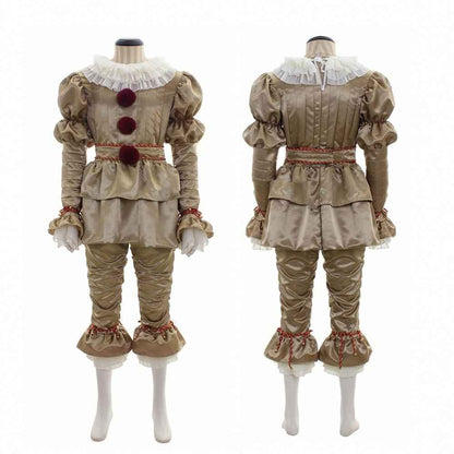Women's Clown Cosplay Costume Set – Halloween Party Jester Outfit with Accessories