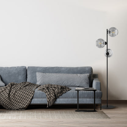 Lampadaire scandinave CUBUS Graphite pour salon, chambre et bureau – Éclairage moderne et minimaliste (Liquidation)
