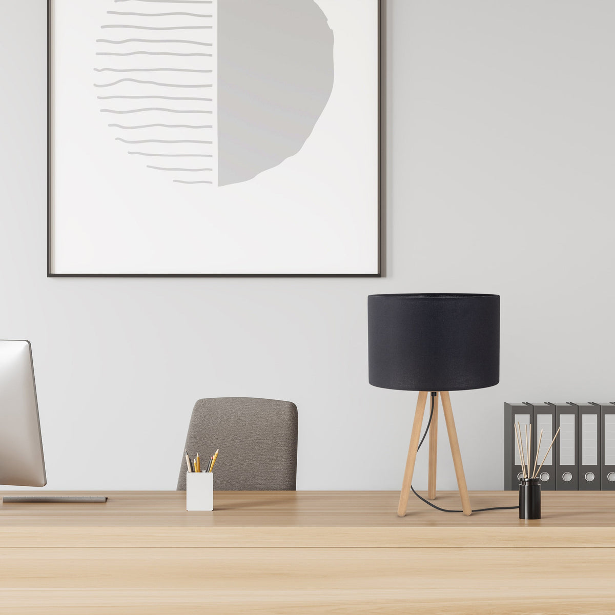 Lampe de chevet TOKYO noire (liquidation)