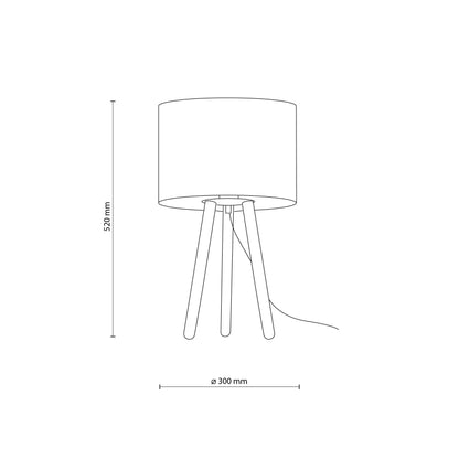 Lampe de chevet TOKYO noire (liquidation)