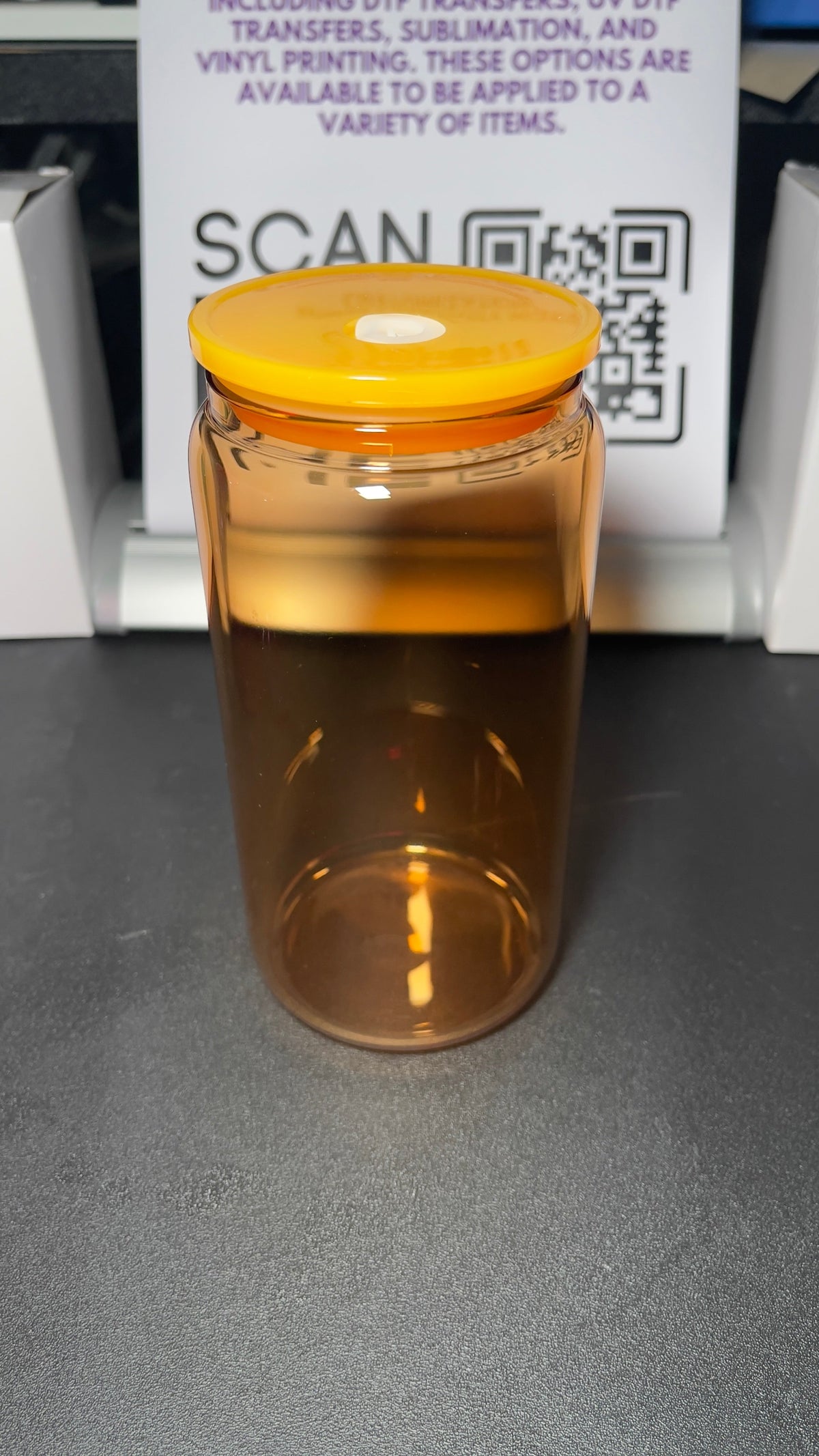 Verre transparent Libby Jelly 10oz - Personnalisable avec vinyle et UV DTF