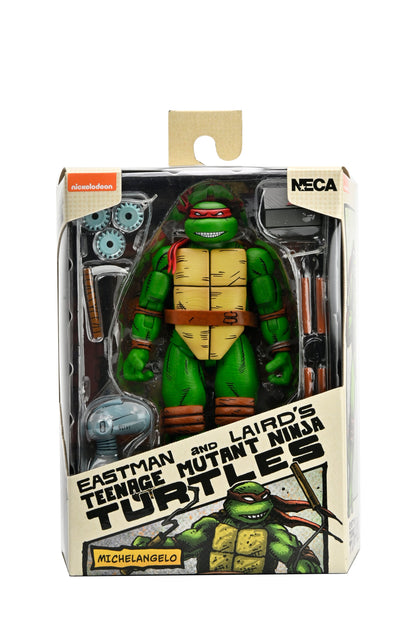 Tortues Ninja Mutantes Adolescentes (Mirage Comics) – Figurine articulée échelle 7" – Michelangelo (Emballage en mauvais état)