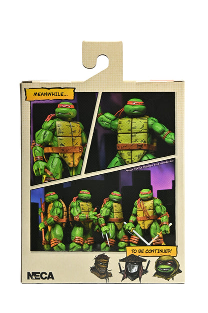 Tortues Ninja Mutantes Adolescentes (Mirage Comics) – Figurine articulée échelle 7" – Michelangelo (Emballage en mauvais état)