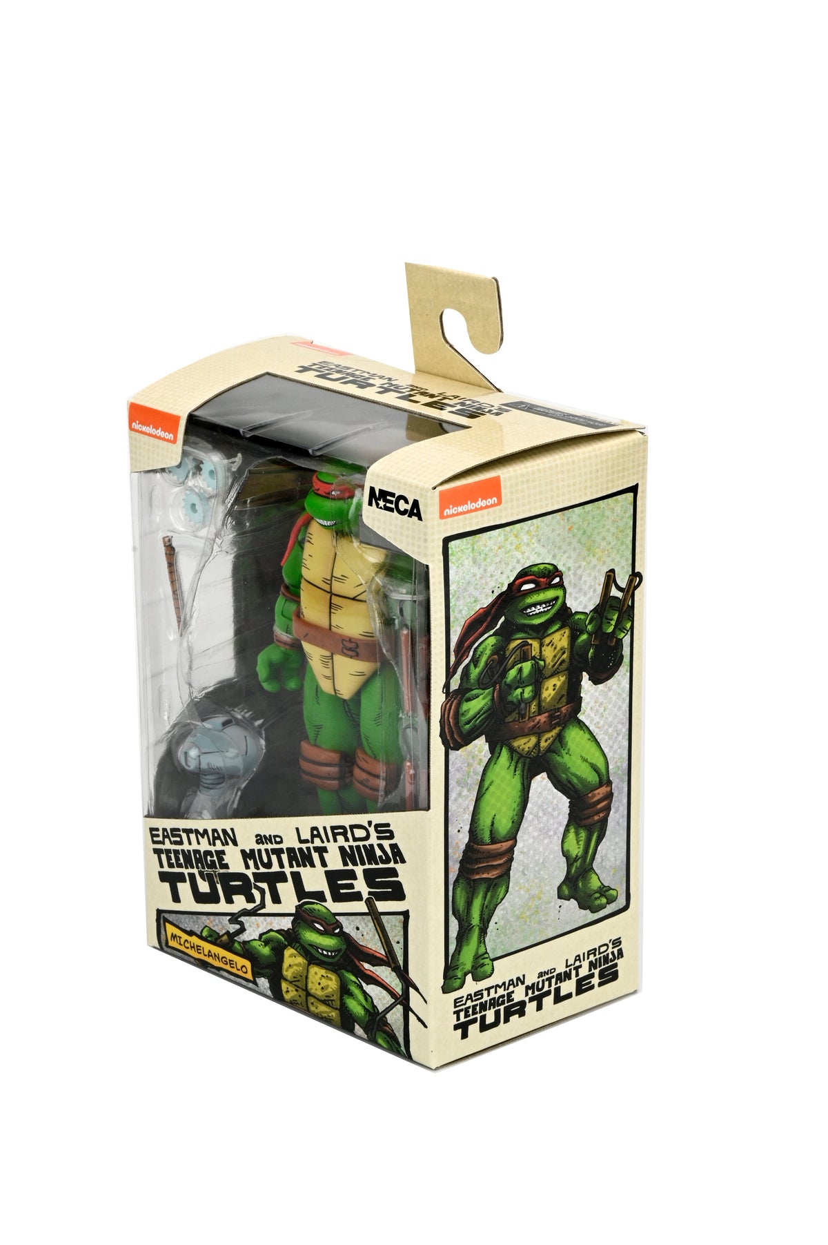 Tortues Ninja Mutantes Adolescentes (Mirage Comics) – Figurine articulée échelle 7" – Michelangelo (Emballage en mauvais état)