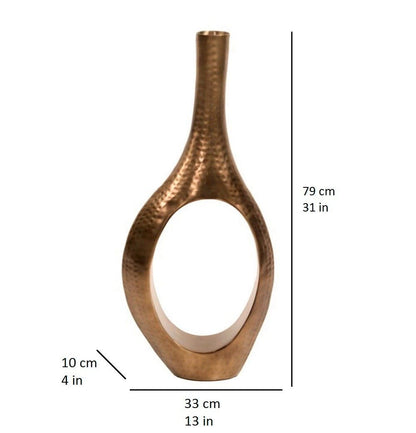Vase à poser en laiton martelé Mateo