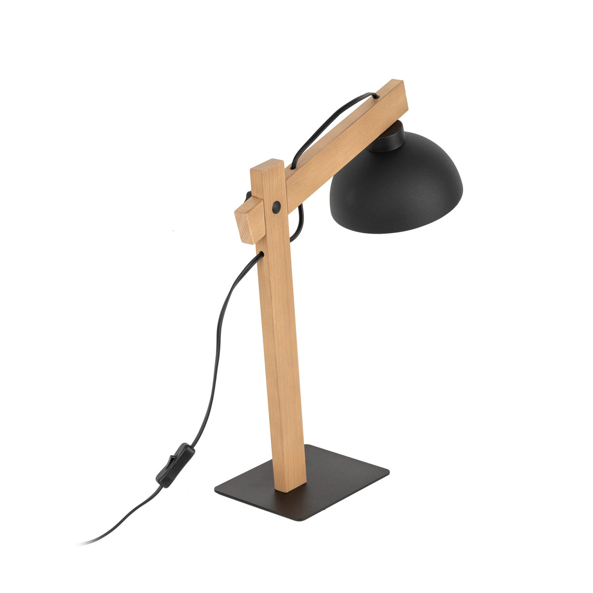 OSLO Black Scandinavian Table Lamp for Bedroom & Nightstand