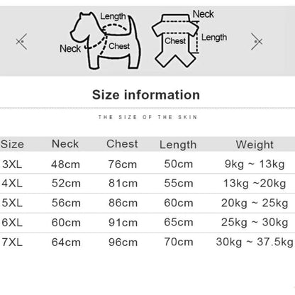 Combinaison intégrale d'hiver pour chien | Imperméable pour chien