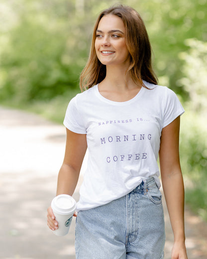T-shirt en bambou café pour femme, blanc