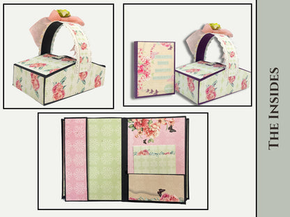 CrafTreat Picnic Basket Mini Album DIY Scrapbook Blank - Black