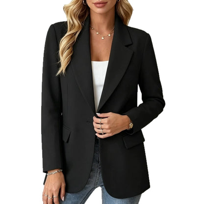 European & American-Style Elegant Cardigan Coat for Women