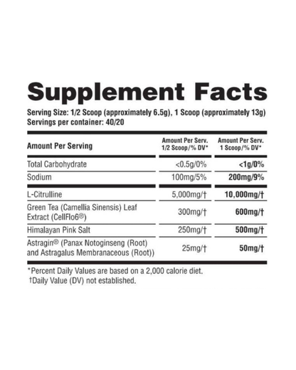 Anarchy Labs SENSHI Stim Free Pump Pre-Workout