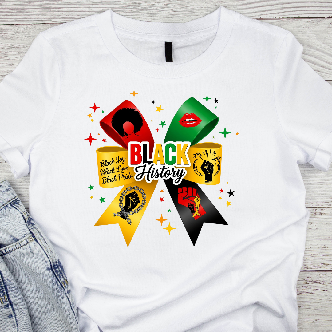 Black History Heritage Ribbon DTF & UV DTF Transfer