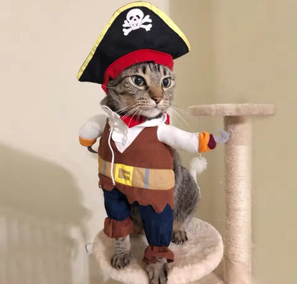 Déguisement de Pirate d'Halloween pour Chien – Tenue d'Aventure Effrayante pour Chiens