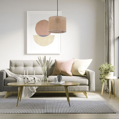 JUTE Natural Woven Pendant Light for Dining Room, Bedroom & Warm Scandinavian Interiors